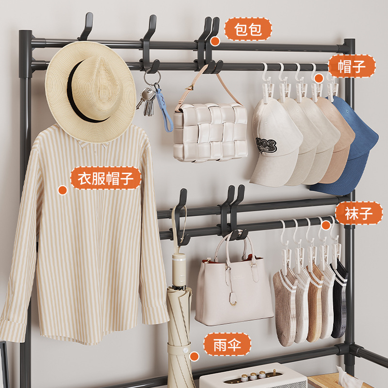 Shoe Rack Multi-layer Storage Rack Household Simple Door Entrance Indoor Large Capacity Dustproof Shoe Cabinet Coat Rack