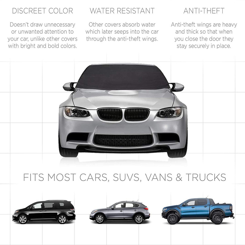 Cross-border hot selling car windshield snow cover snow shield car snow gear magnetic suction snow shield winter snow shield