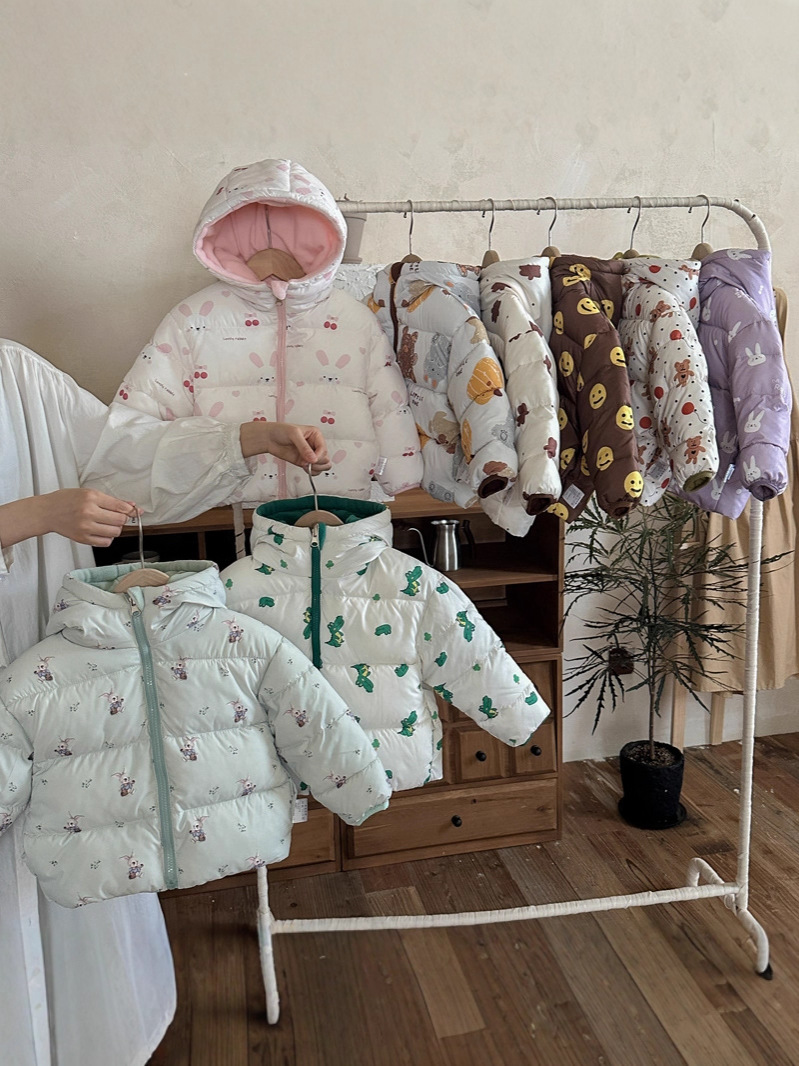 Двусторонняя зимняя куртка для детей, утолщенная, короткая