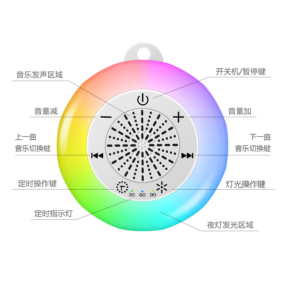 Private Model Ready-Made Portable White Noise Sleep Instrument White Noise Machine Music Baby Sleep Instrument Warm Light Night Light