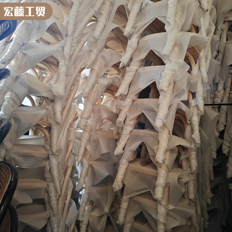 Simple Style Backrest Chair Children's Double N Chair Theme Restaurant Dining Chair Solid Wood Rattan Chair Ready Stock Wholesale Children's Double N Chair