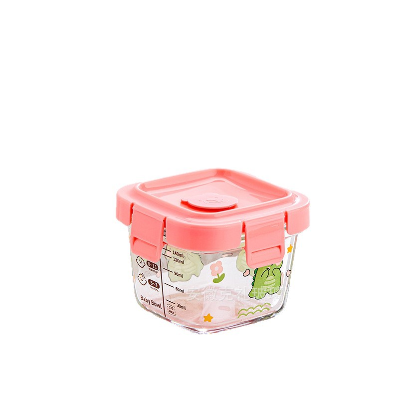 Baby Glass Food Bowl Sealed Jar Portable Travel Mini Snack Storage Jar Glass Safety Box Wholesale