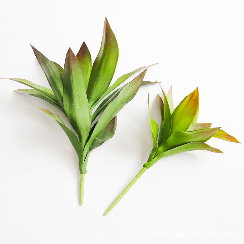 Simulation of soft glue grass leaves spring and autumn color shopping mall shop window soft ground scenery display green plant decoration