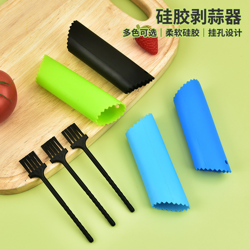 Silicone Garlic Peeler Manual Press Type Garlic Peeling Tool Garlic Peeling Hand Rubbing Garlic Peeler Kitchen Gadgets