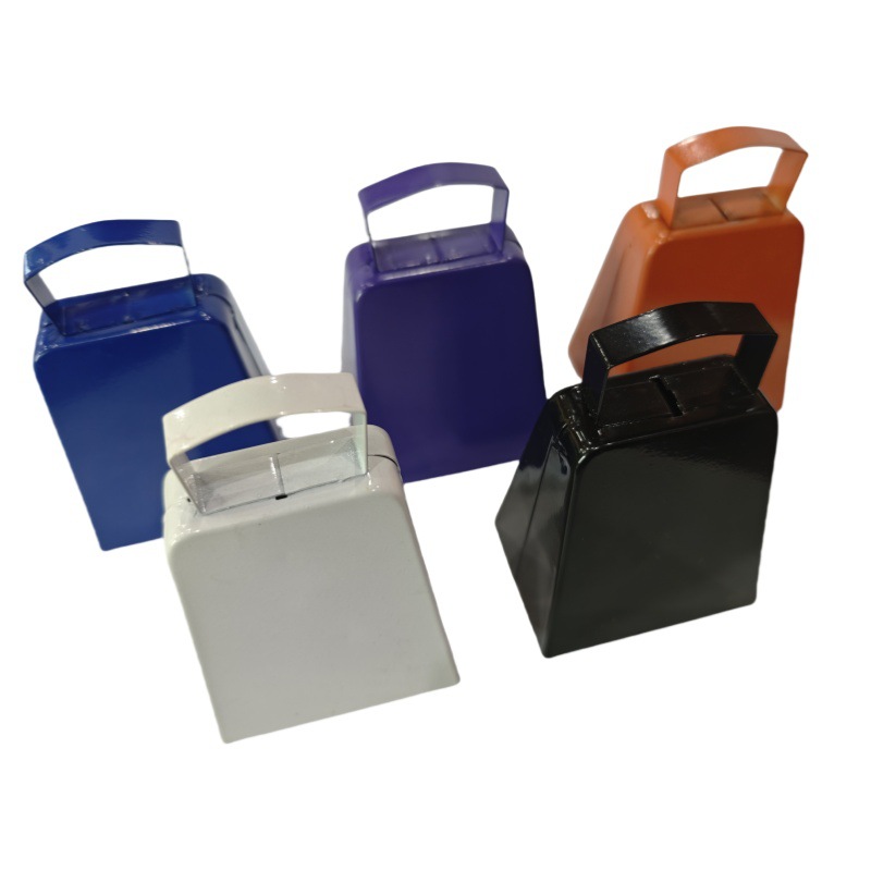 Factory direct cross-border selling square cow bell Cow Bell 4 inch cow bell shouting cheer hand bell