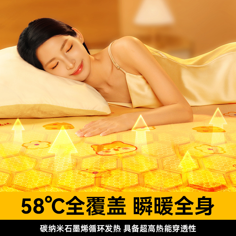 Intelligent Electric Blanket Double Double Control Increase Temperature Adjustment High Temperature Mite Removal Waterproof Student Home Intelligent Constant Temperature Electric Mat