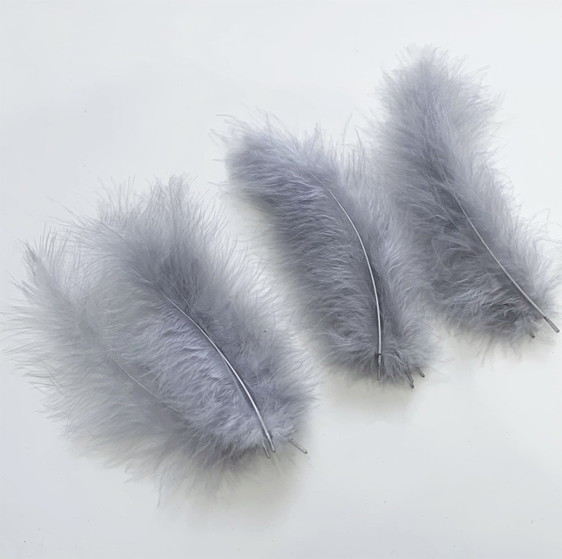 Feather Decoration Colorful Turkey Feather Pointed Tail Velvet Feather DIY Handmade Funny Cat Stick Wave Ball Material Natural Craft