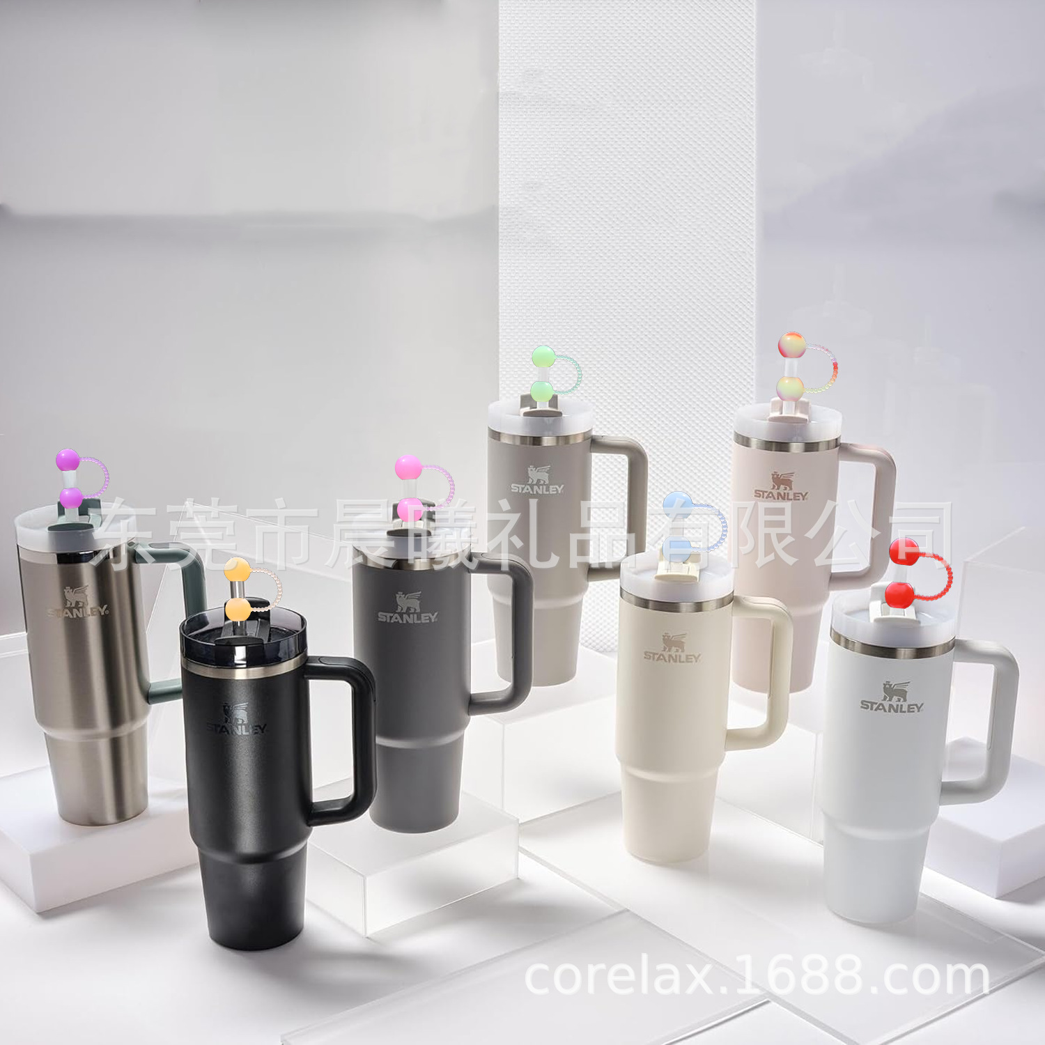 New Silicone Straw Sleeve stanley/owala Water Cup Straw Cap Accessories Ball Straw Lid Beverage Cup Suction