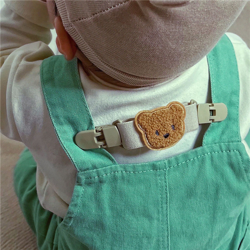 ins Han Feng Bear Strap Clip Children's Strap Pants Anti-clip Shoulder Strap Holder Strap Skirt Anti-slip Artifact