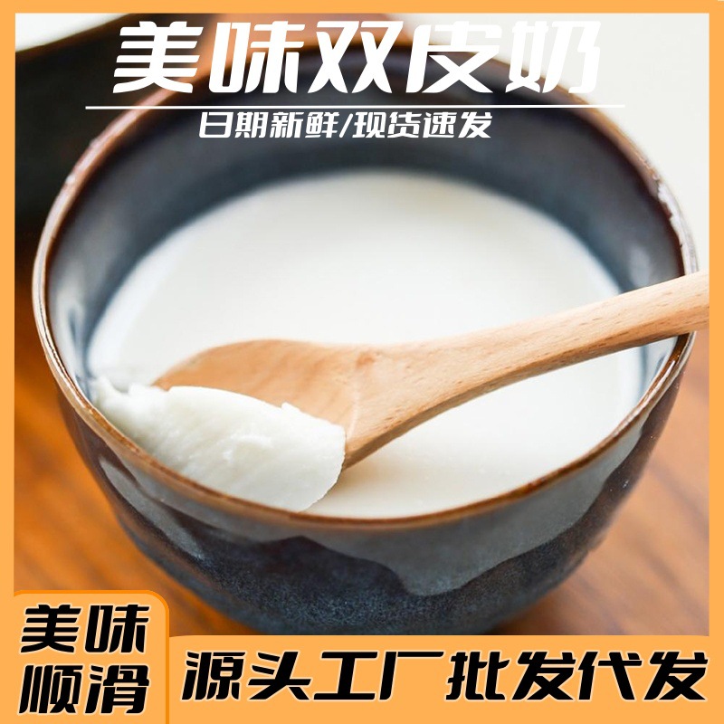 .Manufacturer Wholesale Milk Tea Dessert Shop Special Raw Material Original Smooth Double Skin Milk Pudding Powder Bag 100g Commercial