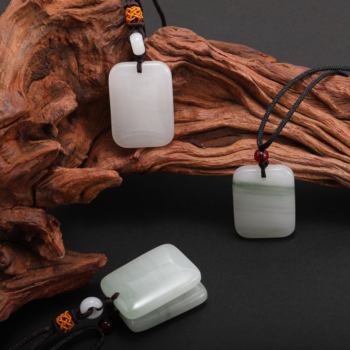 Tianshan Cui Pendant Safe and Wushi Brand Natural Stone Raw Stone Tianshan Cui Peace Buckle Jade Pendant Wholesale Factory Direct Sales Model