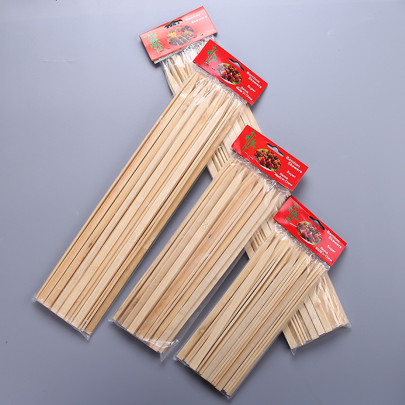 In stock barbecue bamboo stick 2.5/3.0/3.5/4.0/5.0MM foreign trade stick disposable fruit stick manufacturer