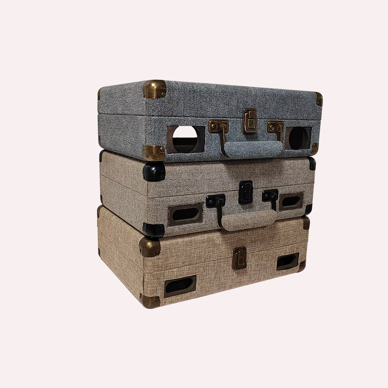 Индивидуальные Различные Аппаратные Аксессуары, Портативный Ретро Виниловый Cd Плеер, Граммофон, Коробка Из Мдф И Кожи