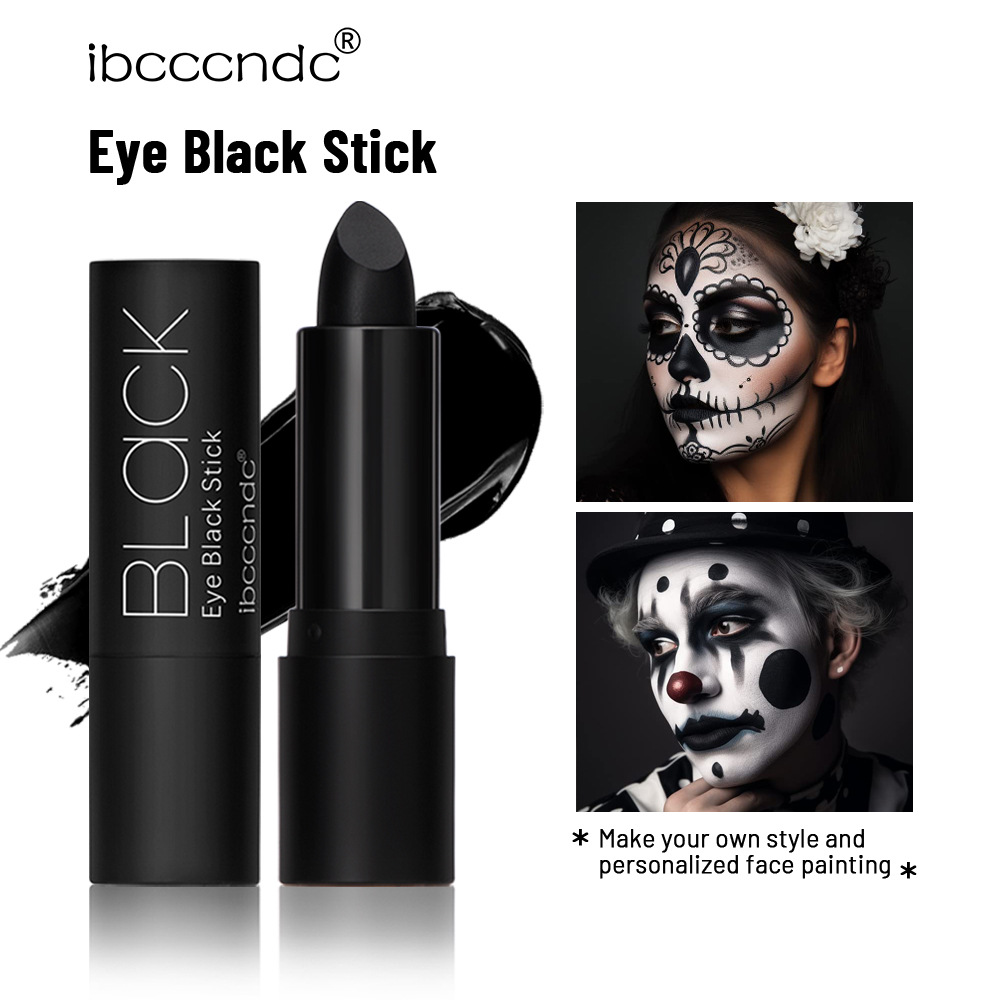 Cross-border ibcccndc black eye cream fans face pack children party eye black Halloween eye cream