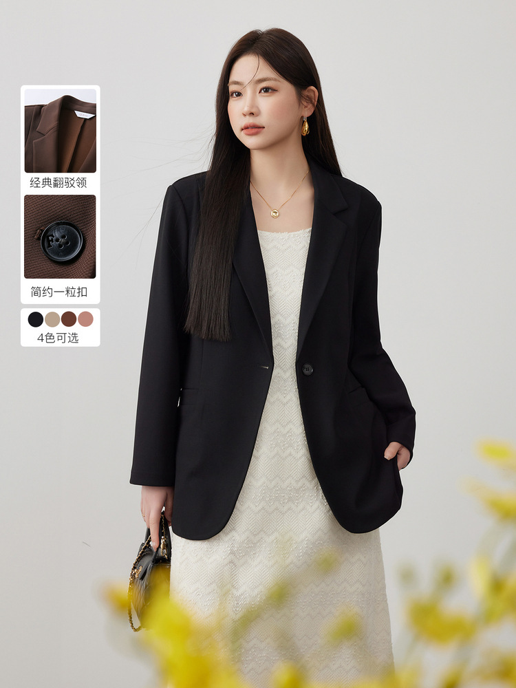 весна новая одежда для женщин плюс сайз, высококачественная элегантная рабочая одежда, универсальный эластичный комфортный однотонный костюм