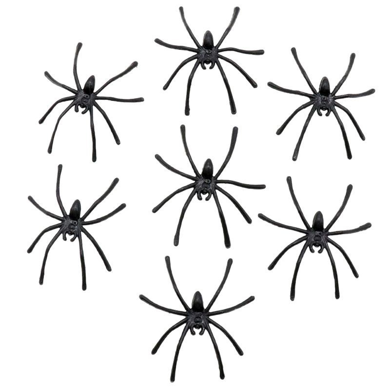 Halloween Decoration Plastic Small Spider Arrangement Spider Cotton Artificial Mini Spider Props Scene Atmosphere Decorations