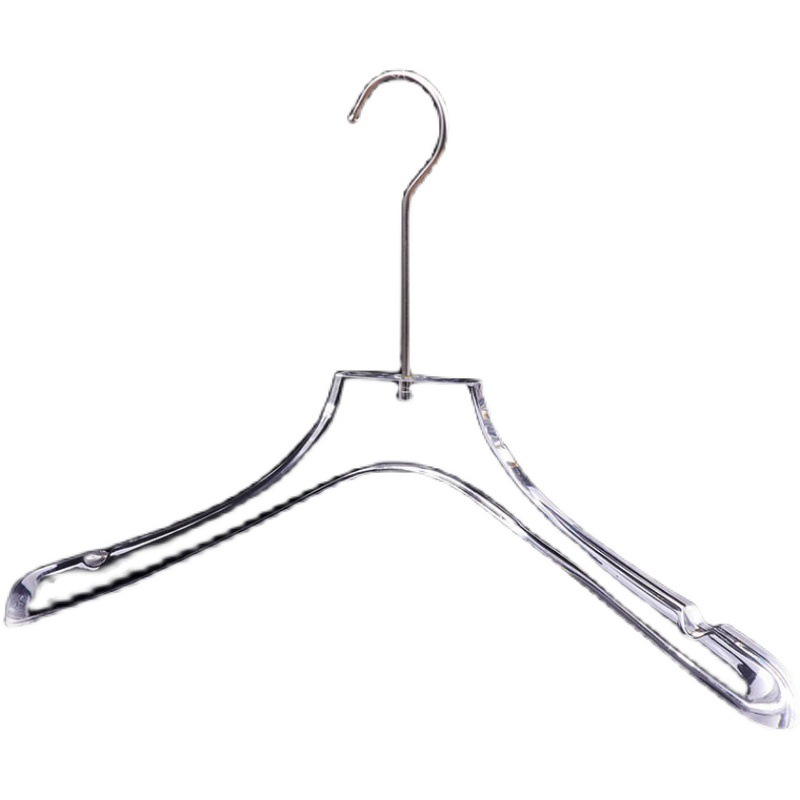 Clothing Store Special Clothes Hanger Acrylic Crystal Transparent Plastic Children Men's and Women's Clothing Store Anti-slip Clothes Hanging Clothes Brace Wholesale