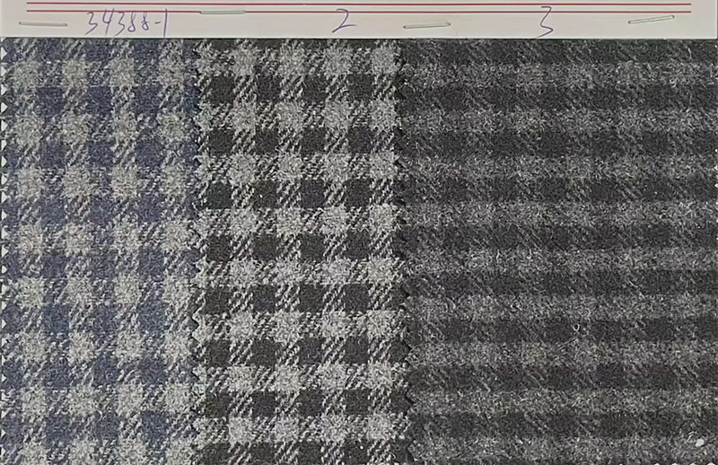Woolen tweed in stock small plaid coat clothing/shoes and hats/luggage fabric Shaoxing supply