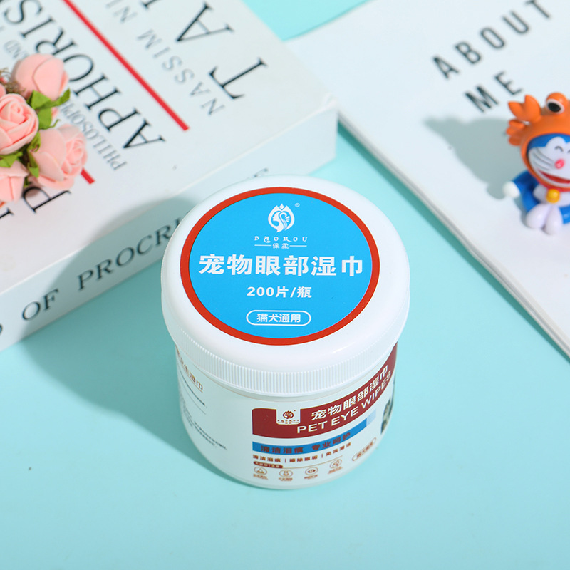 Cat eye ear wipes cat and dog Universal Pet eye droppings eye cleaning supplies 200 pieces canned wipes