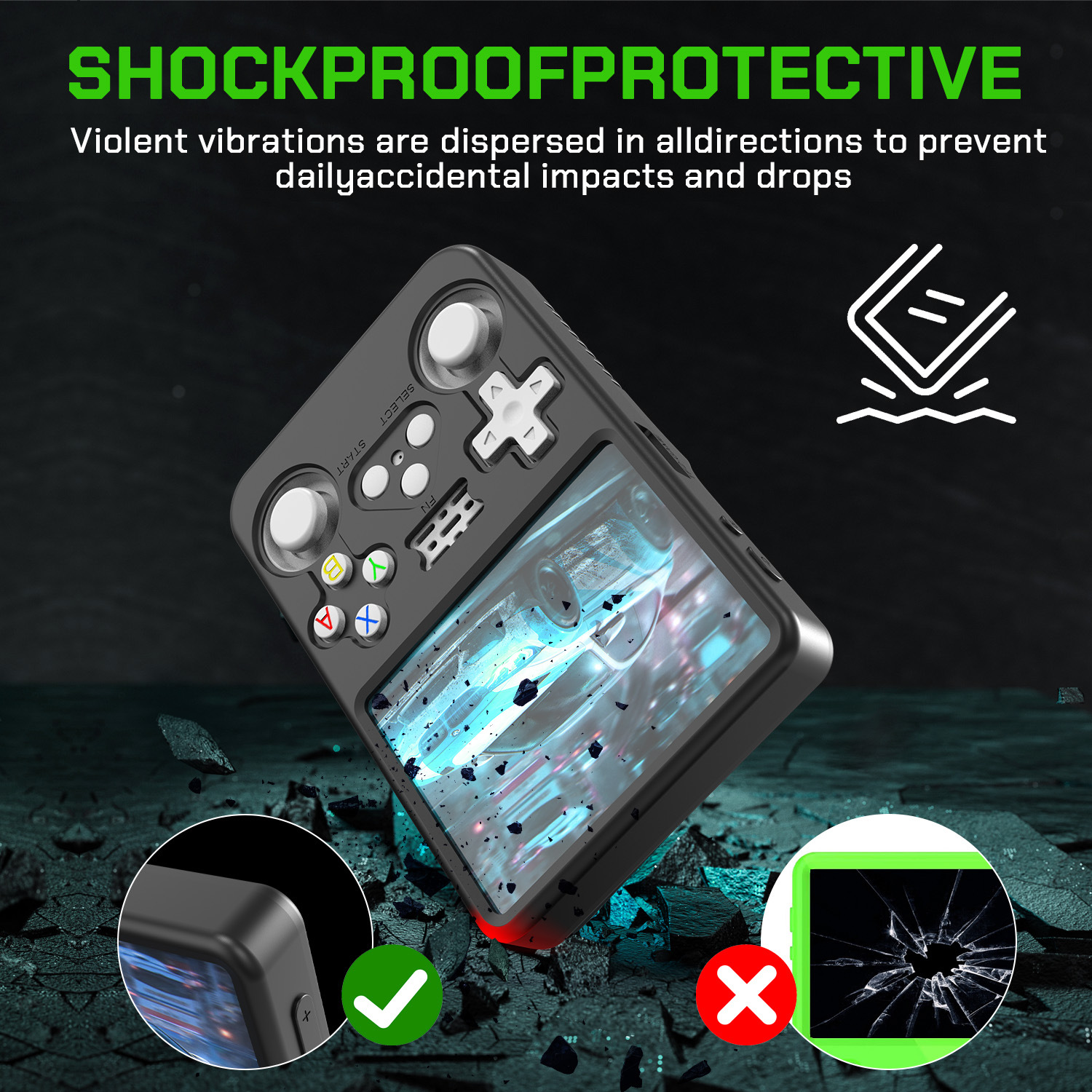 Suitable for R36S Handset Storage Protective Cover Open Source Arcade R36XX Silicone Protective Cover Home Game Machine