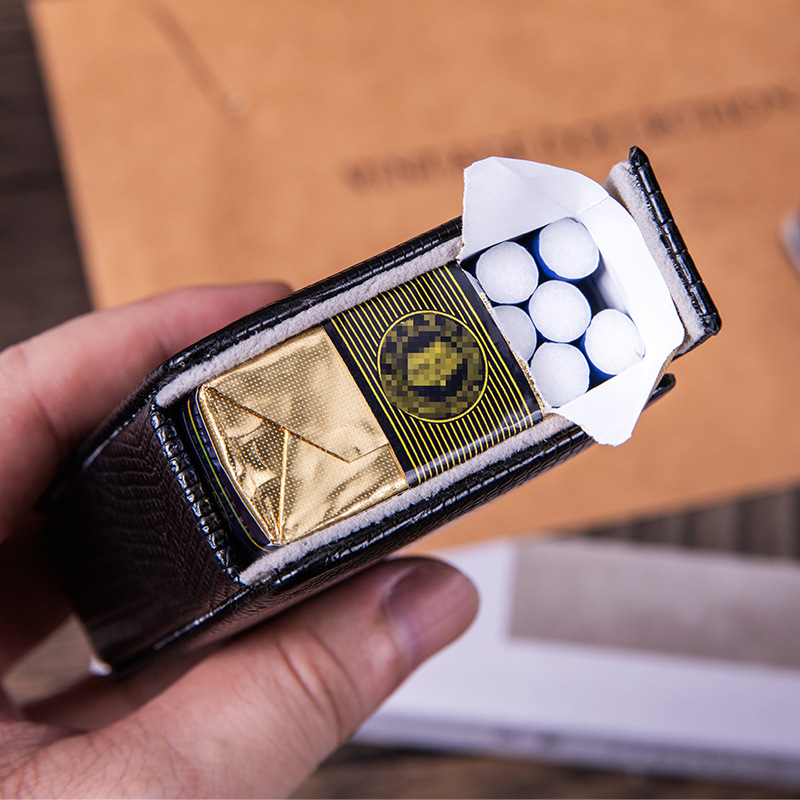 Cross-Border Lizard-Pattern Cigarette Case, Soft-Pack Men's Cigarette Case, Twenty-Cigarette Soft-Pack Cigarette Case, Anti-Pressure Cigarette Case