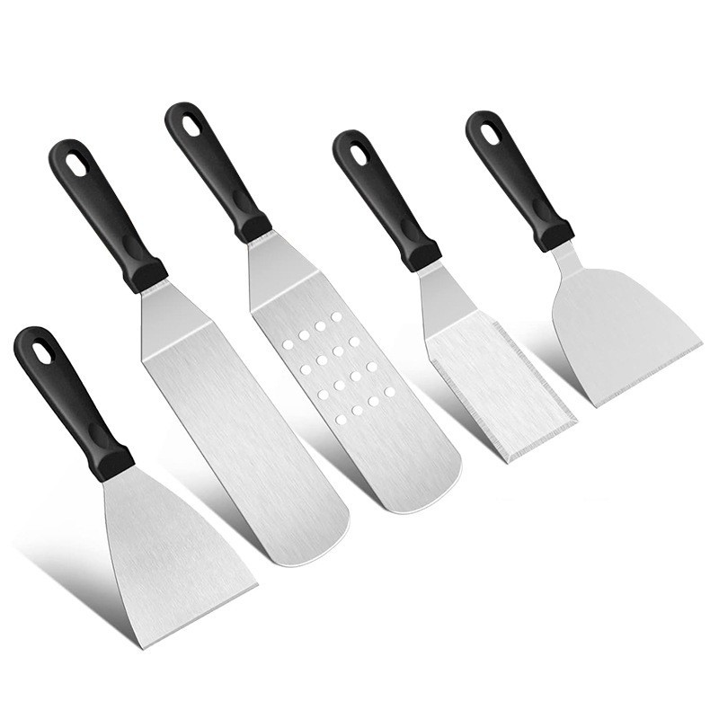 Factory in stock stainless steel cooking shovel steak shovel teppanyaki frying shovel thickened barbecue tools kitchen utensils cooking shovel
