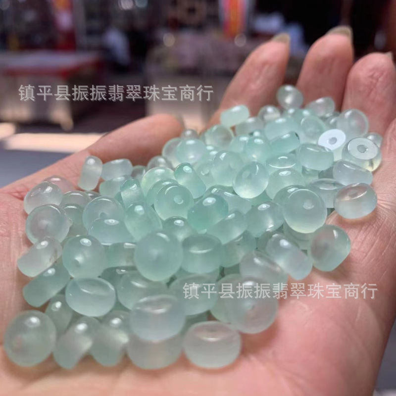 Ice through Malay Jade 8mm abacus beads Jade loose beads diy jade jewelry accessories jade accessories wholesale