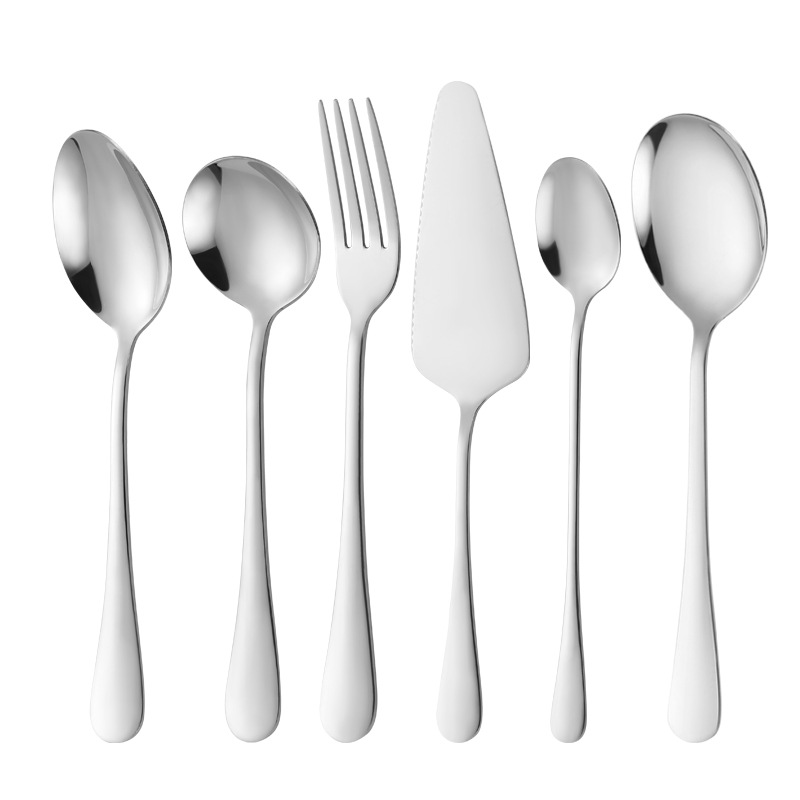 1010 full series stainless steel tableware Western steak knife fork spoon dessert spoon ice spoon hotel public dish spoon
