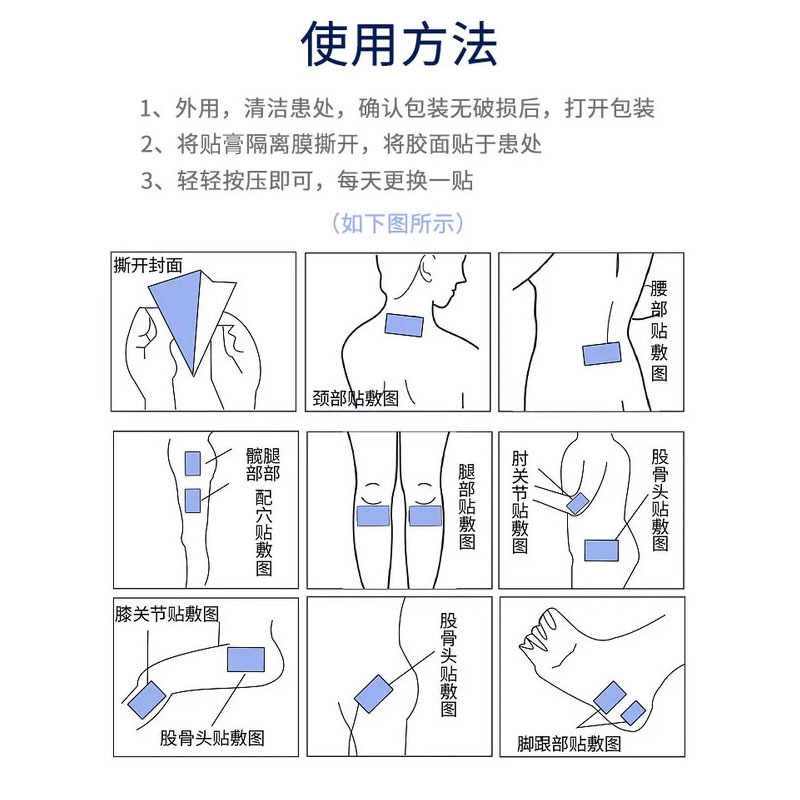 Huaiao Lao Magnetic Therapy Patch for Cervical Spine, Injury to Shoulder, Neck, Lumbar Spine, Back Pain, Knee Muscle and Bone Plaster, Magnetic Therapy Hot Compress