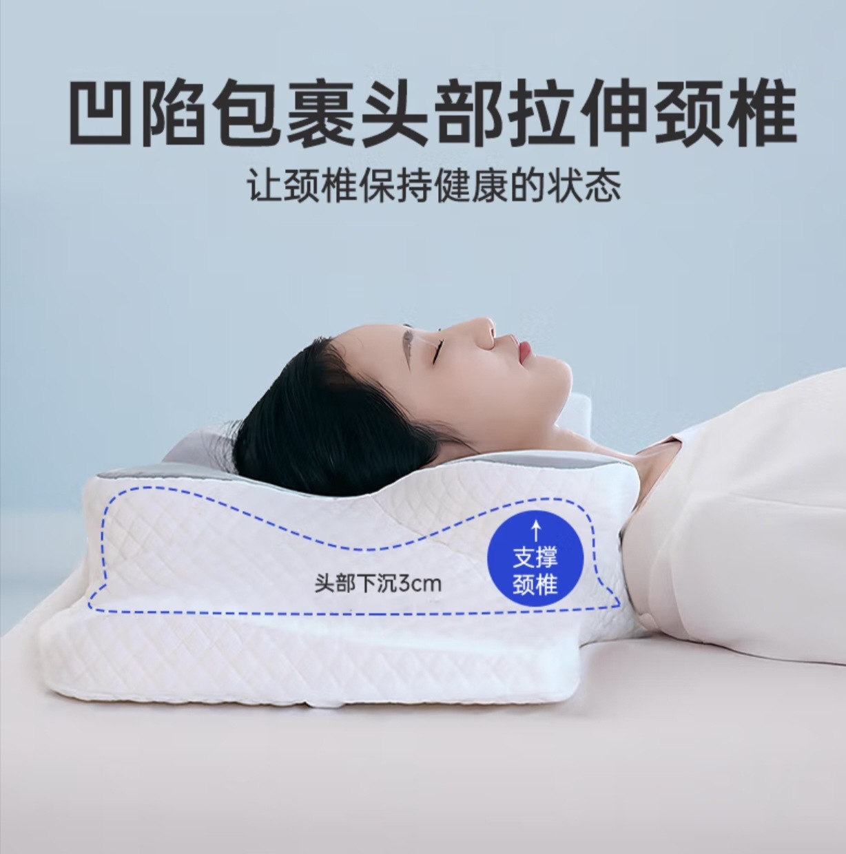 Amazon Butterfly Pillow Thickened Memory Pillow Memory Foam Neck Pillow Pillow Pair Adult Cervical Pillow Pillow Core Cross-Border