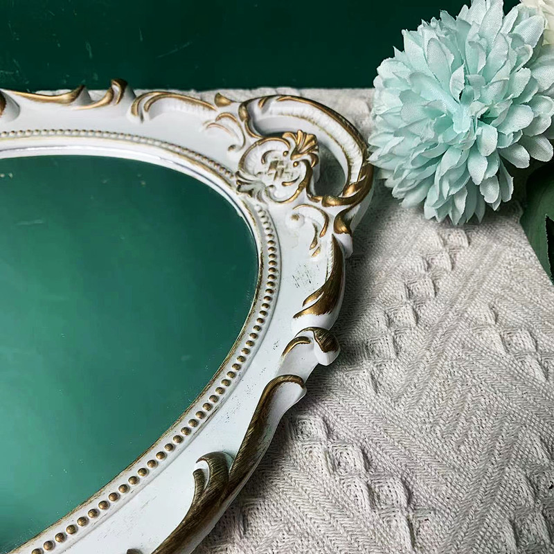 Drainage low price supply fruit makeup desktop dressing table skin care products storage tray mirror plastic PP material cross-border