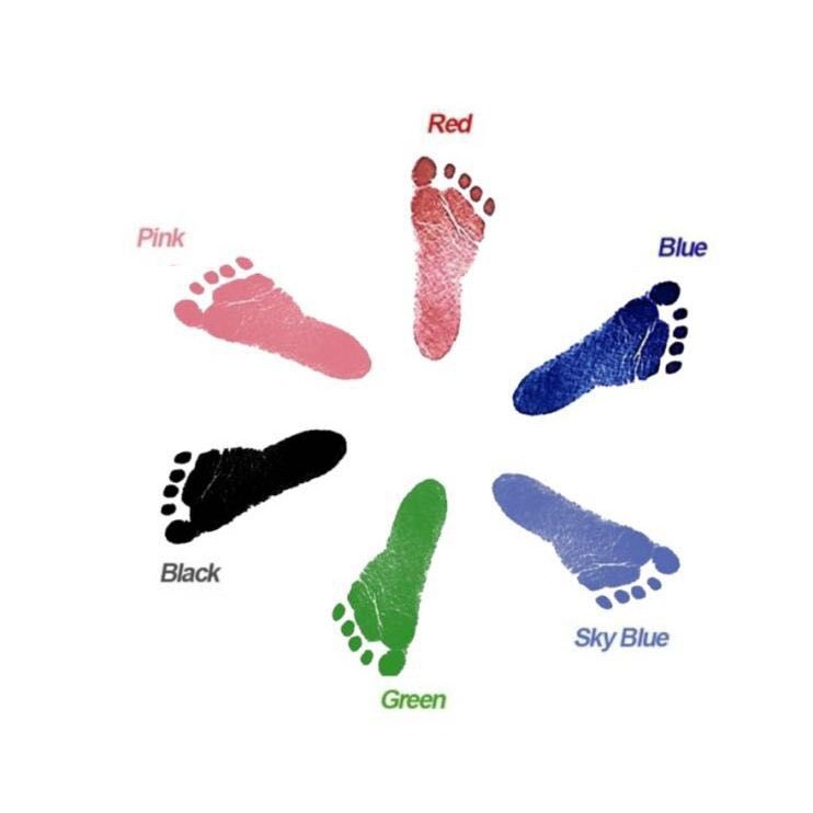 Newborn Baptism Products Baby Hand and Foot Print Handprint Table Baby Disposable Printing Oil Don't Wash Your Feet