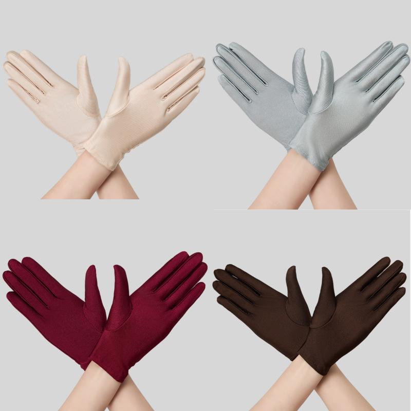 Летние перчатки, тонкие, с защитой от солнца, для вождения, из спандекса, дышащие