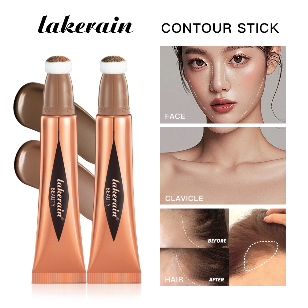 Карандаш для контурирования Lakerain с блестками, губка, перламутровый