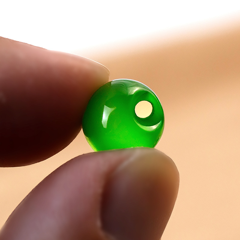 Cheongsam Button Retro Round Bead Shape Imitation Jade Color Small Button Pearlescent Cat's Eye Xiangyun Yarn Button Shirt Tang Dress National Style