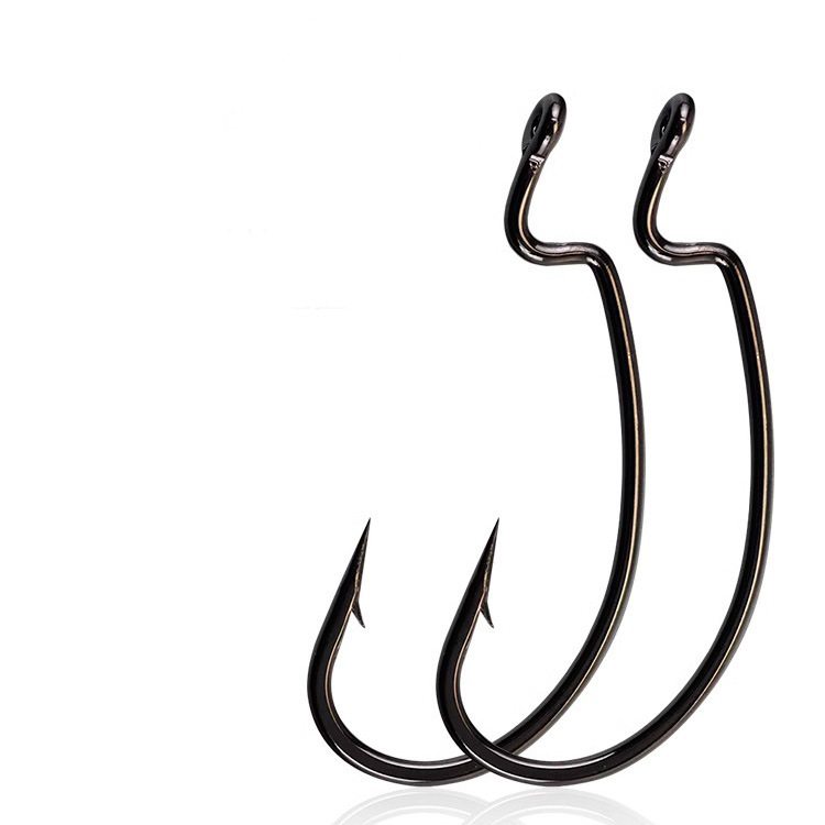 9003 Crank Hook, Wide Belly Crank Hook with Barbs, Carbon Steel Fish Hook, Swallow Hook, Tube Hook, Lure Fly Hook, Soft Worm