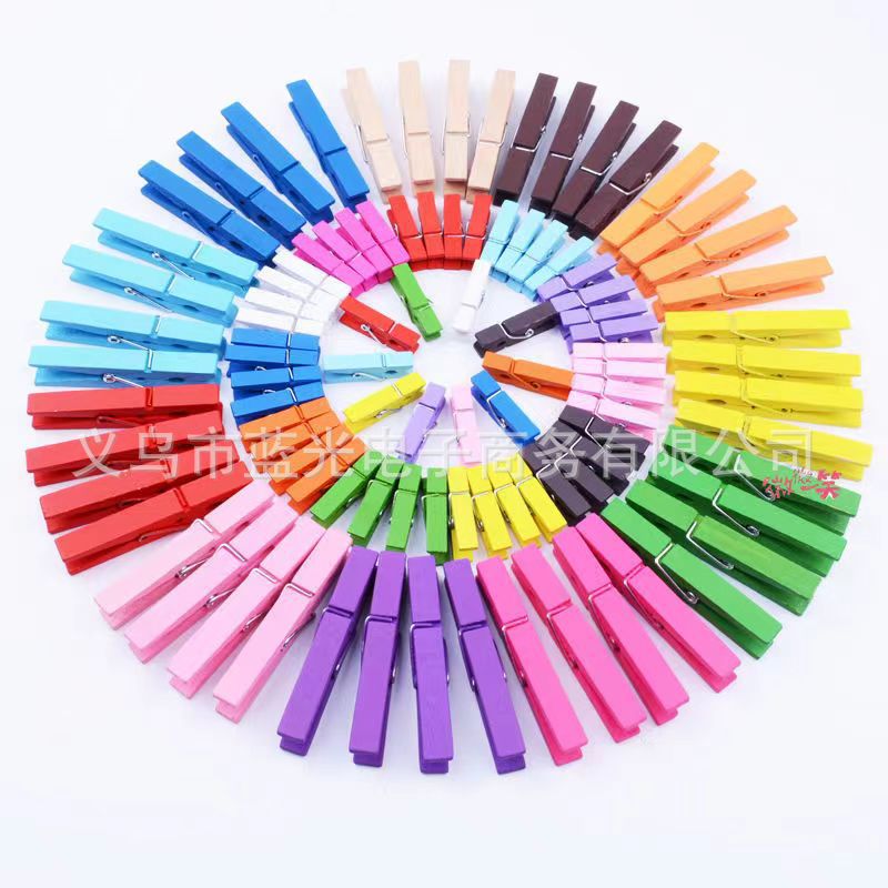 Source manufacturers wholesale 2.5~15cm wooden small clip DIY handmade decorative photo clip photo frame clip Wood clip