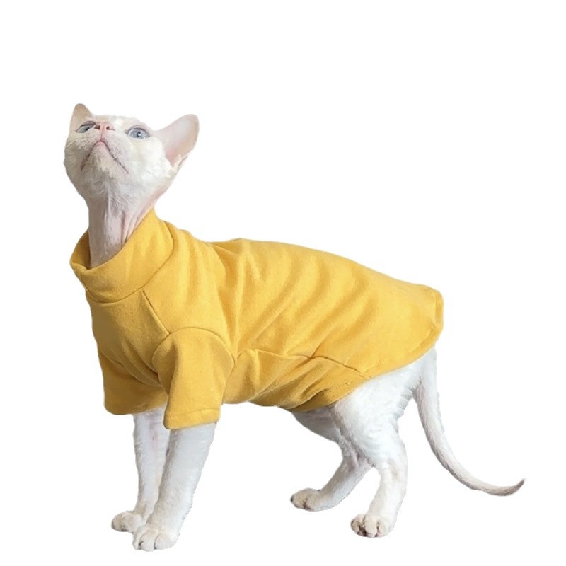 Hairless Cat Clothes Sphynx Autumn and Winter Warm Devon Cornish Curly Short-Legged Cat Autumn and Winter Clothing