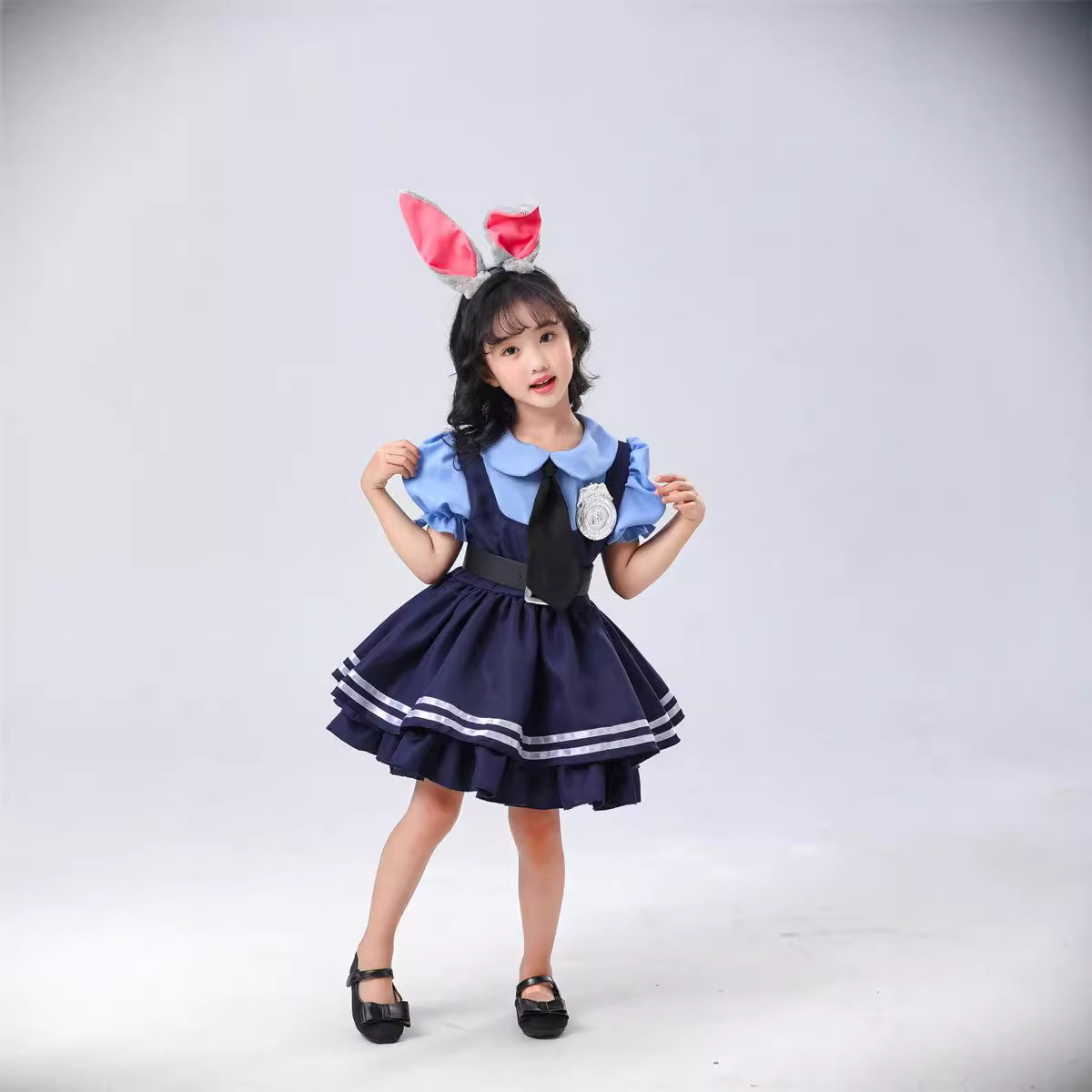 Halloween Costume Zootopia Male and Female Parent Judy Rabbit Police Officer cos Costume Full Couple Stage