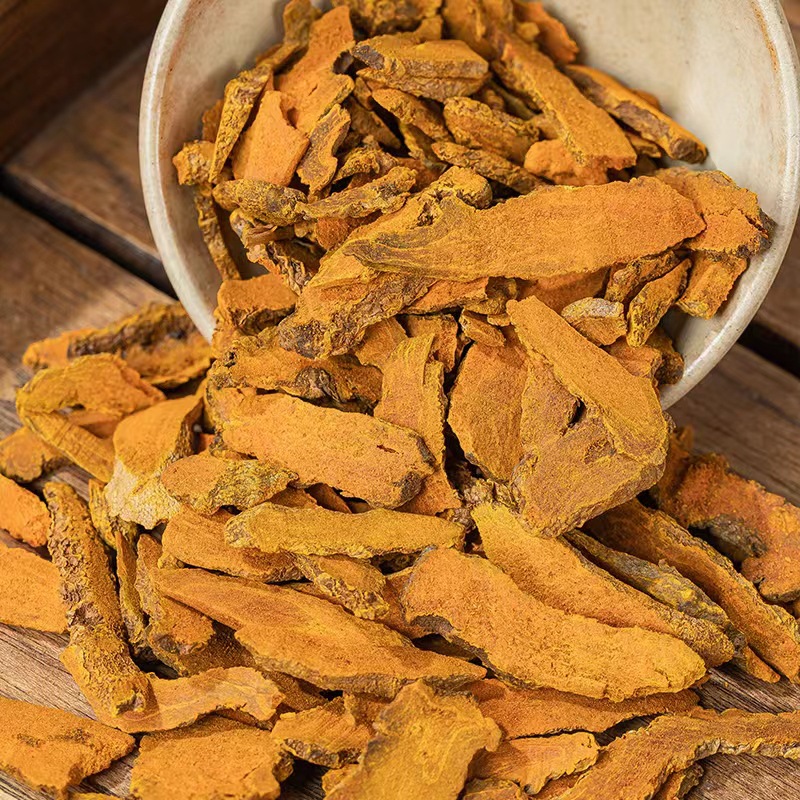 Turmeric Slices Chinese Herbal Medicine Special Grade Authentic Sliced Turmeric Old Turmeric Grindable Turmeric Powder Free Shipping 500g