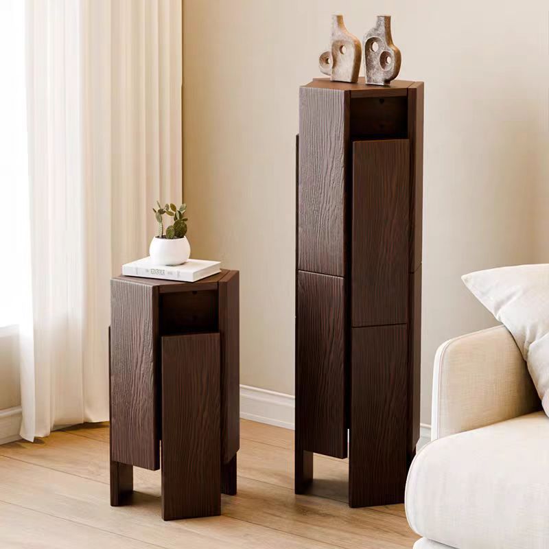 Кубиковый деревянный табурет для дома, штабелируемый шестигранный табурет, столик у дивана в гостиной, простой скандинавский табурет для обеденного стола, низкий табурет