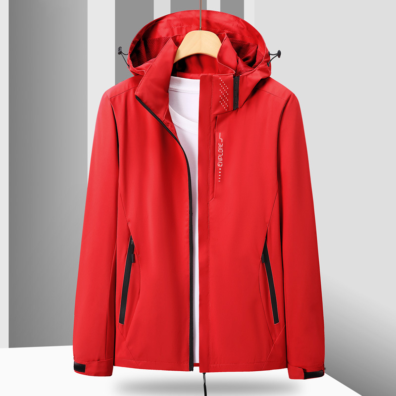 Jacket Men's New Style 2024 Spring and Autum Thin Windproof and Waterproof Jacket Large Size Outdoor Mountaineering Clothing Women Can Group Purchase