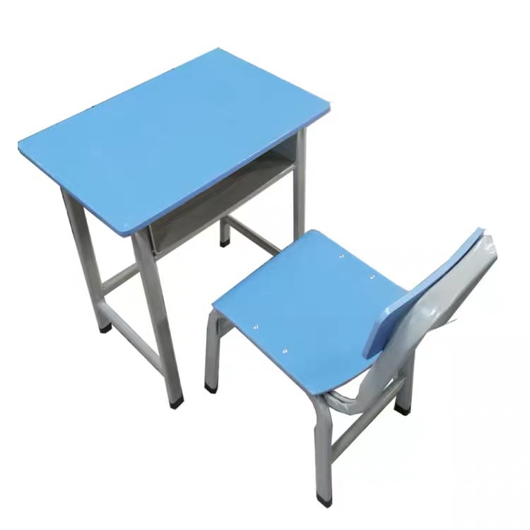 Student Desks and Chairs with Backrest Cantonese Style Kindergarten Size Middle School Training Class Tutoring Class Home Fixed Egg Tube