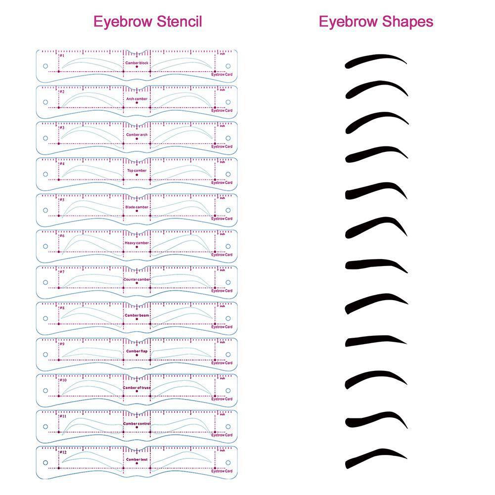 Cross-Border Product Eyebrow Thrush Artifact Novice Auxiliary Eyebrow Thrush Artifact Head-Mounted Silicone Conjoined Eyebrow Card 12 Styles Opp Bag