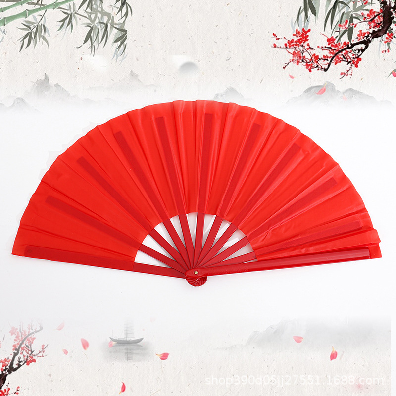 10 inch 8 inch plastic bone kung fu fan tai chi fan solid color square dance fan fan factory wholesale Amazon
