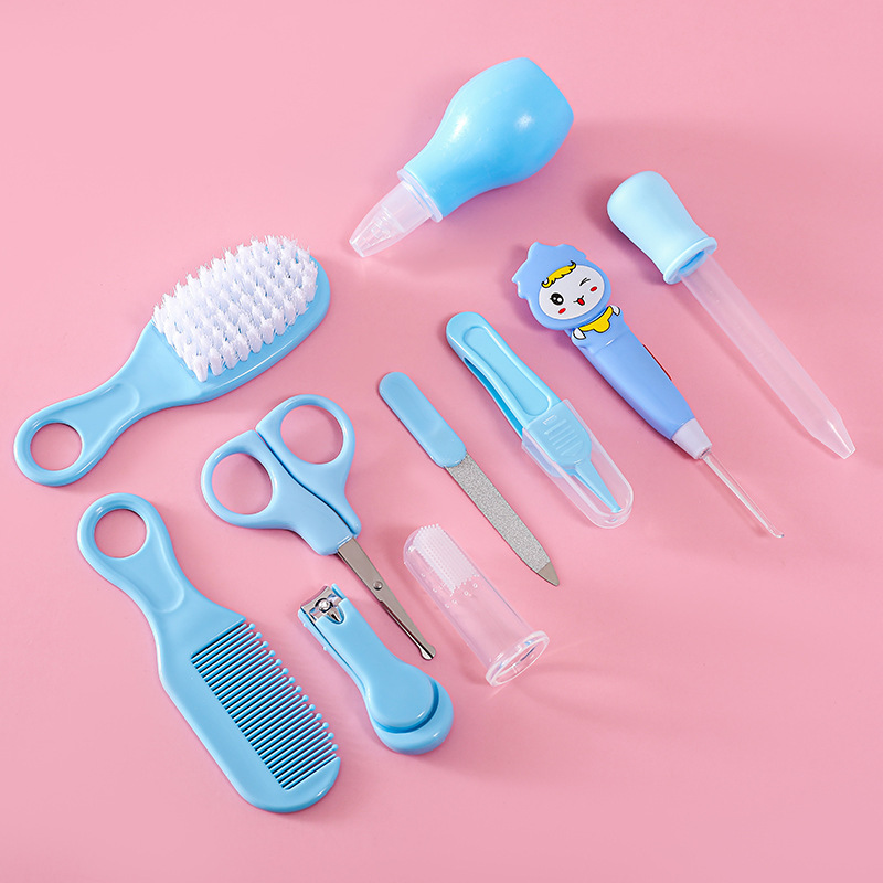 Maternal and child supplies wholesale baby care gift box children's nail clippers baby ear scoop care 10 pieces suit