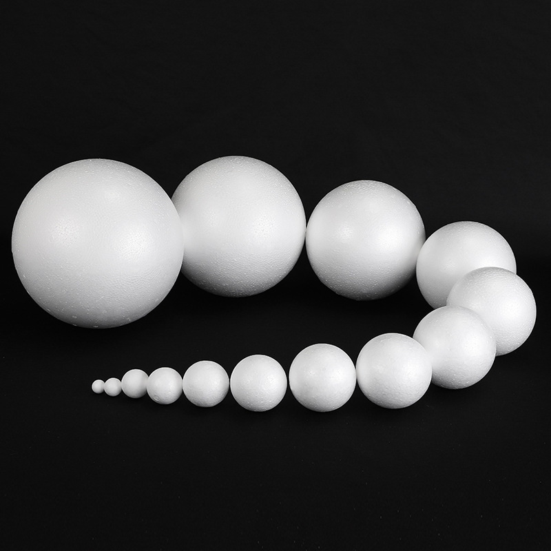 High-Density White Polystyrene Solid Foam Round Ball DIY Material Wedding Window Props Starry Sky Ball