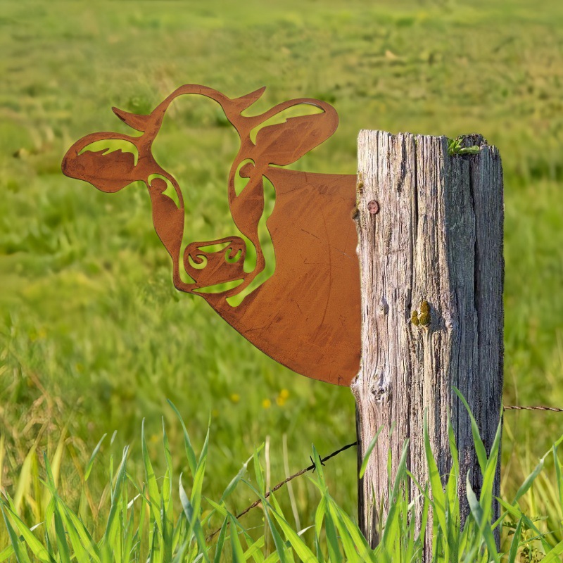 Cross border outdoor garden plug-in rusty animal silhouette courtyard floor flower pot wrought iron art decorations wholesale