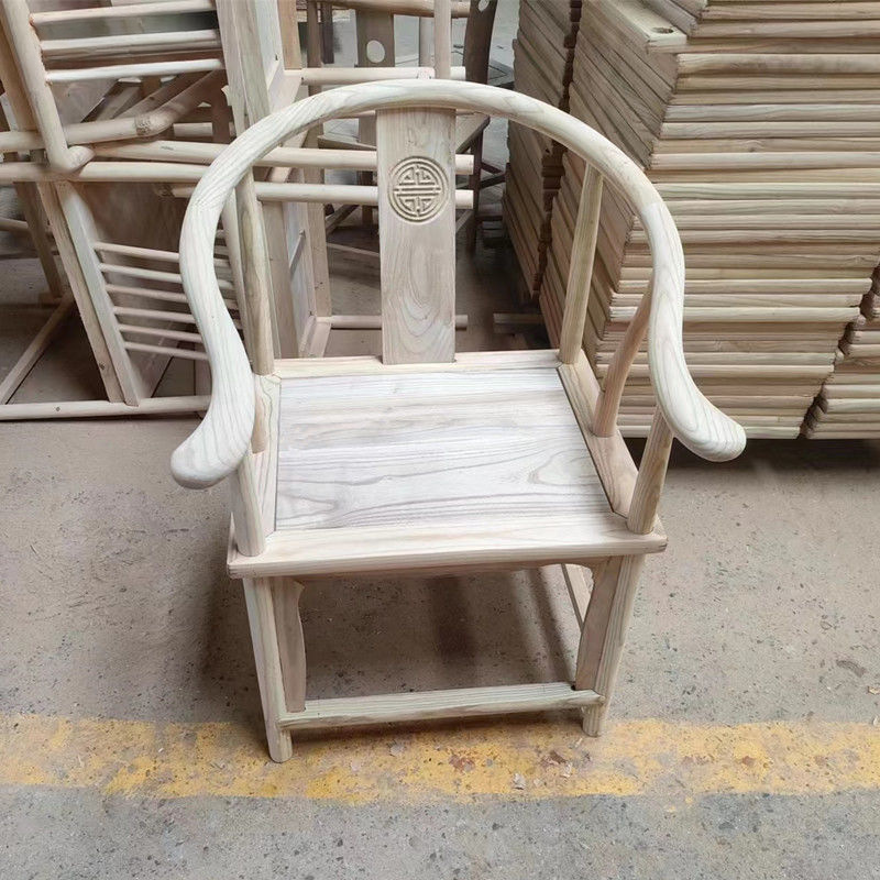Антикварный стул из массива дерева, южный вяз, стул с официальной шляпой, полукруглый стул, учительский стул с чайным столиком, белый заготовка