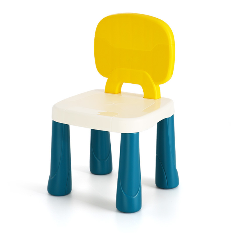 Children's Cute Rabbit Backrest Chair Baby's Small Bench Kindergarten Children's Plastic Stool Building Blocks Table Matching Seat
